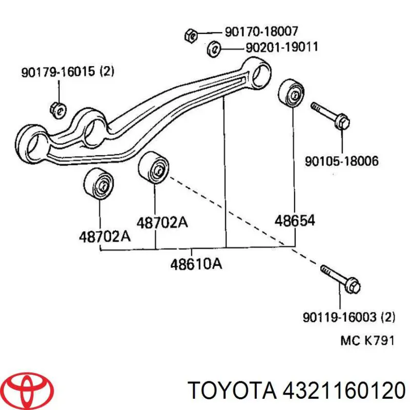 Цапфа (поворотный кулак) передний правый на Toyota Land Cruiser 80 