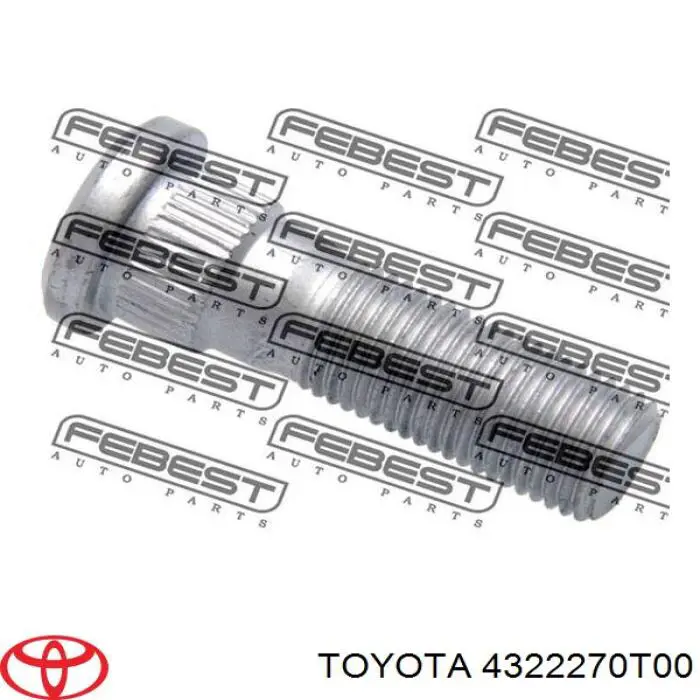 Шпилька колесная передняя 4322270T00 Toyota