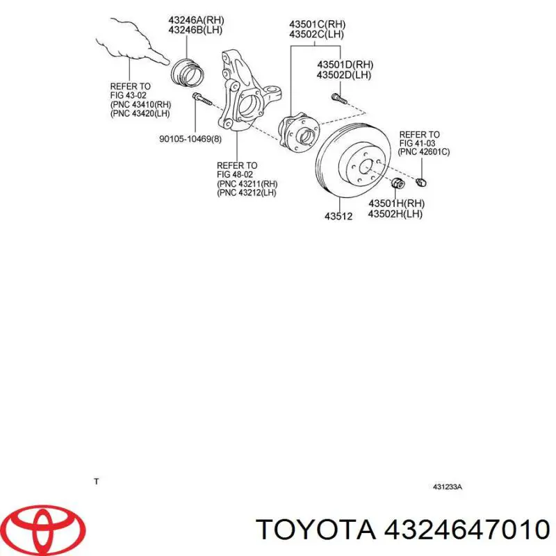 4324647010 Toyota 