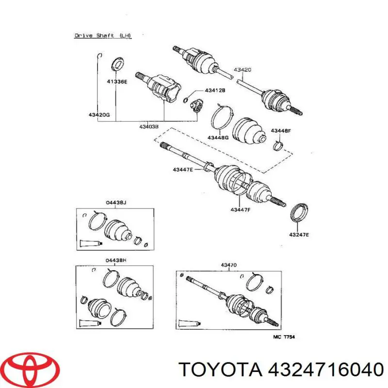  4324716040 Toyota