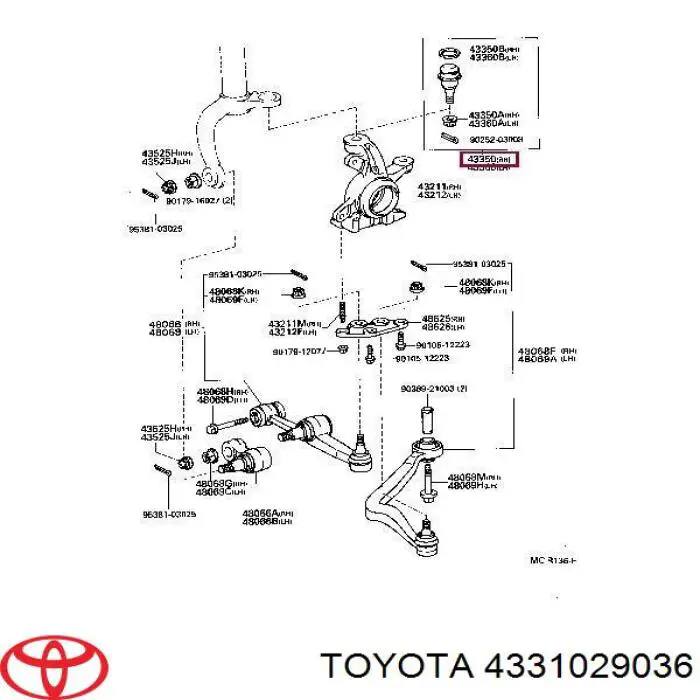 4331029036 Toyota 
