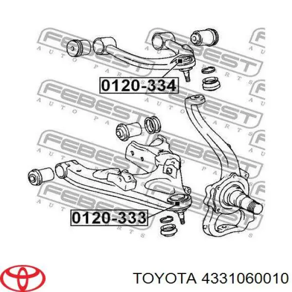 Шаровая опора верхняя Toyota 4331060010