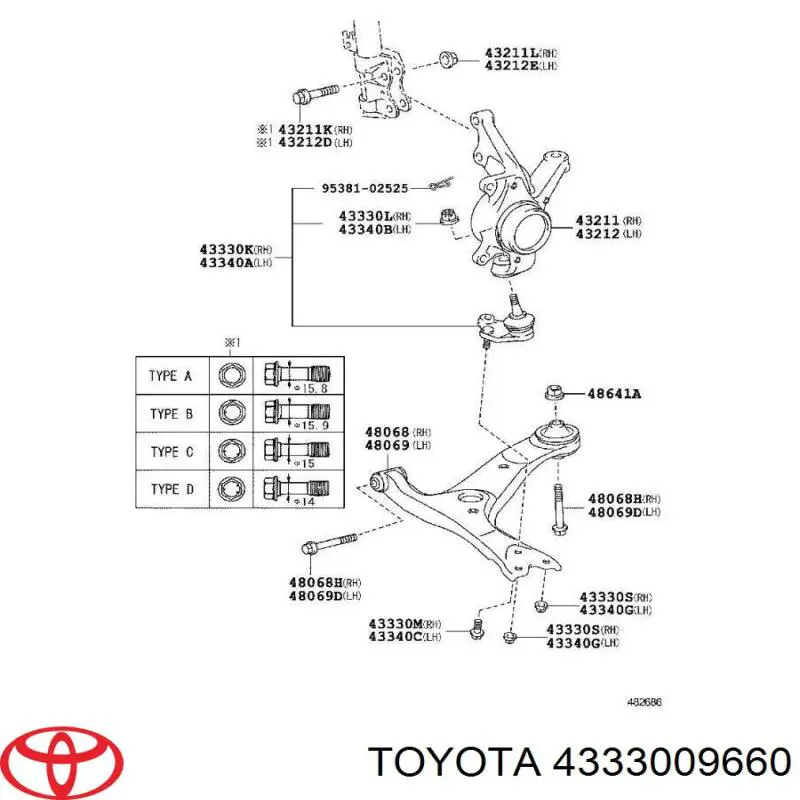 4333009660 Toyota 