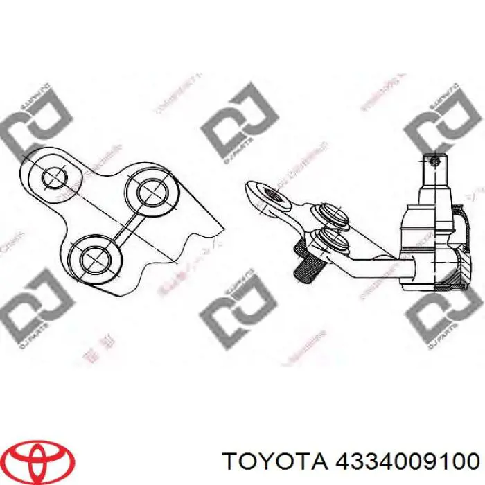 Нижняя левая шаровая опора Toyota 4334009100 цена, от 18.37 USD