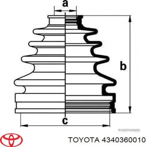 ШРУС внутренний 4340360010 Toyota