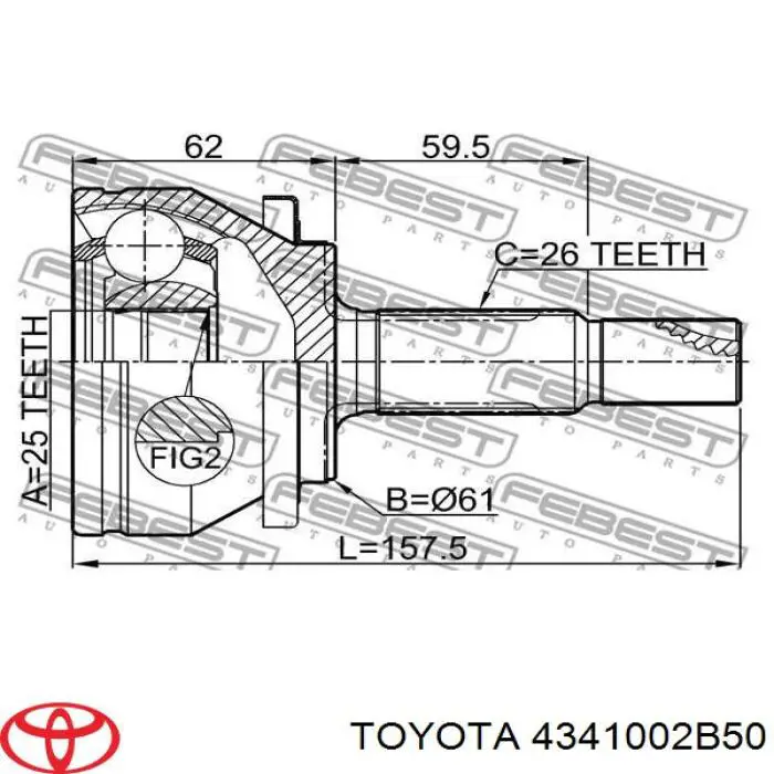 4341002B50 Toyota