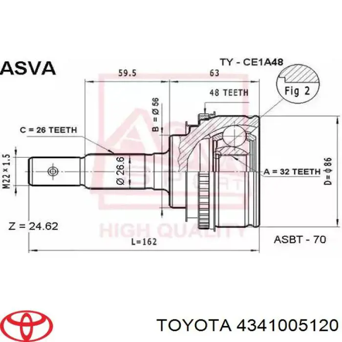  4341005120 Toyota