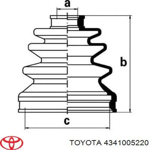 Semieixo (acionador) dianteiro direito para Toyota Avensis (T22)
