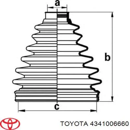 4341006660 Toyota полуось (привод передняя правая)