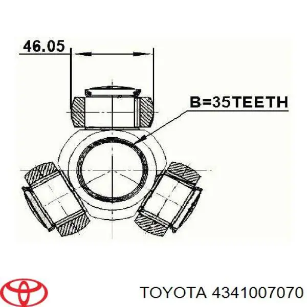 Правая полуось 434100W140 Toyota