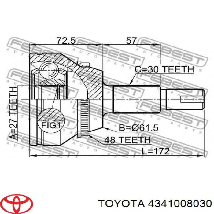  Правая полуось Toyota Sienna 