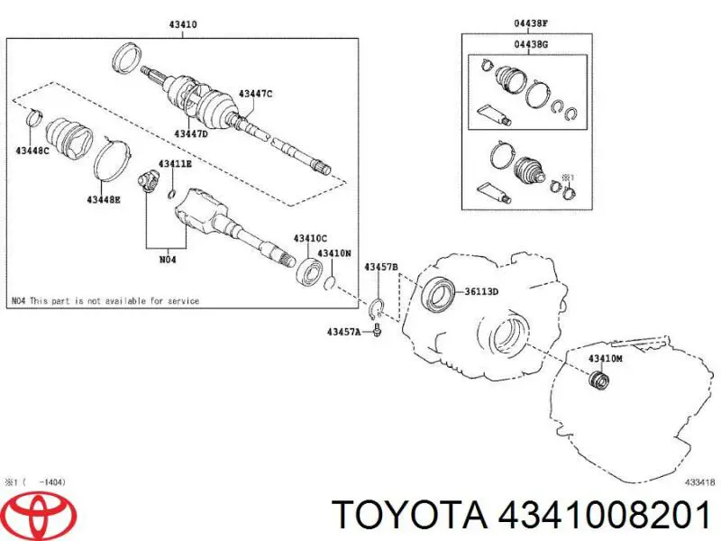 4341008201 Toyota 