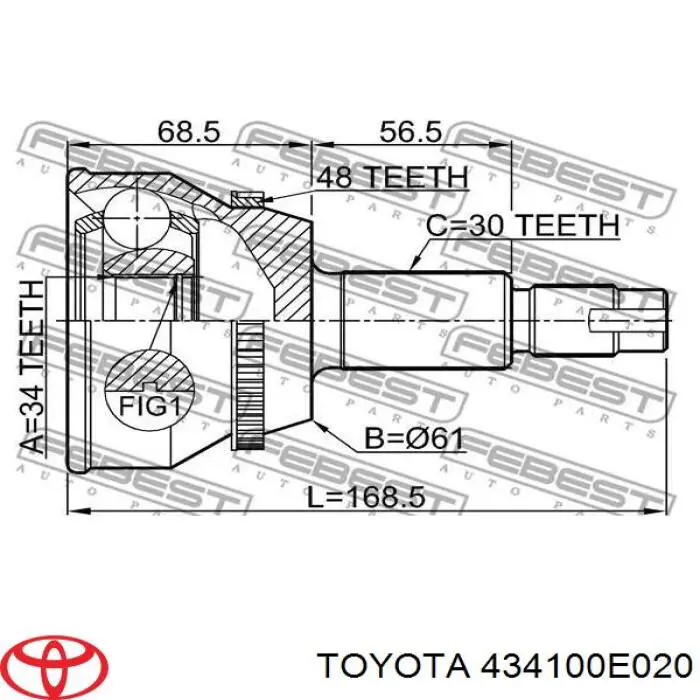 MRB22200 MarkBest Полуось передняя, правая