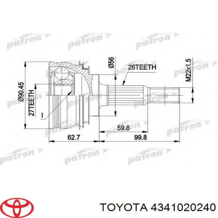  4341020240 Toyota