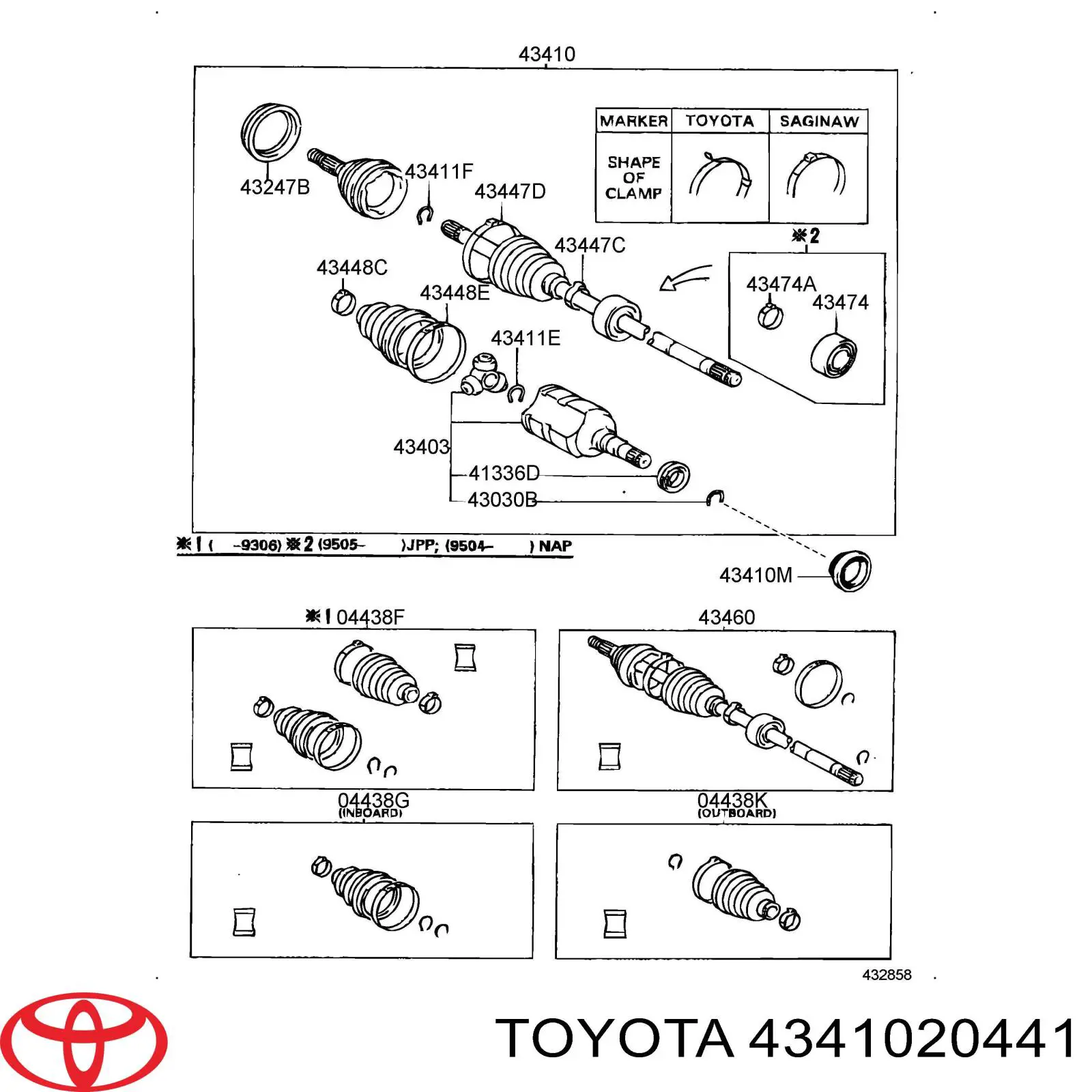 4341020441 Toyota