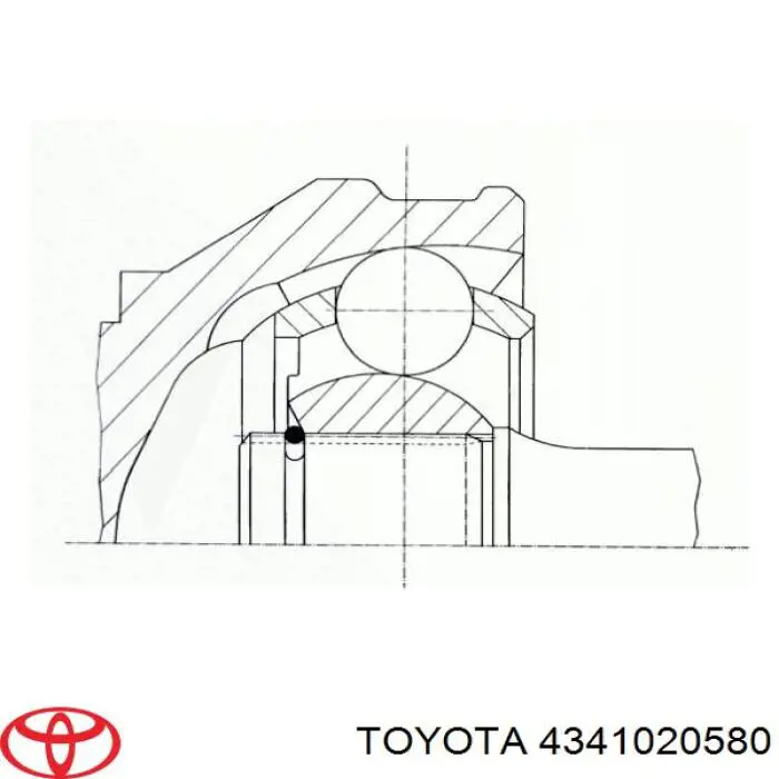 4341020580 Toyota Полуось передняя, правая