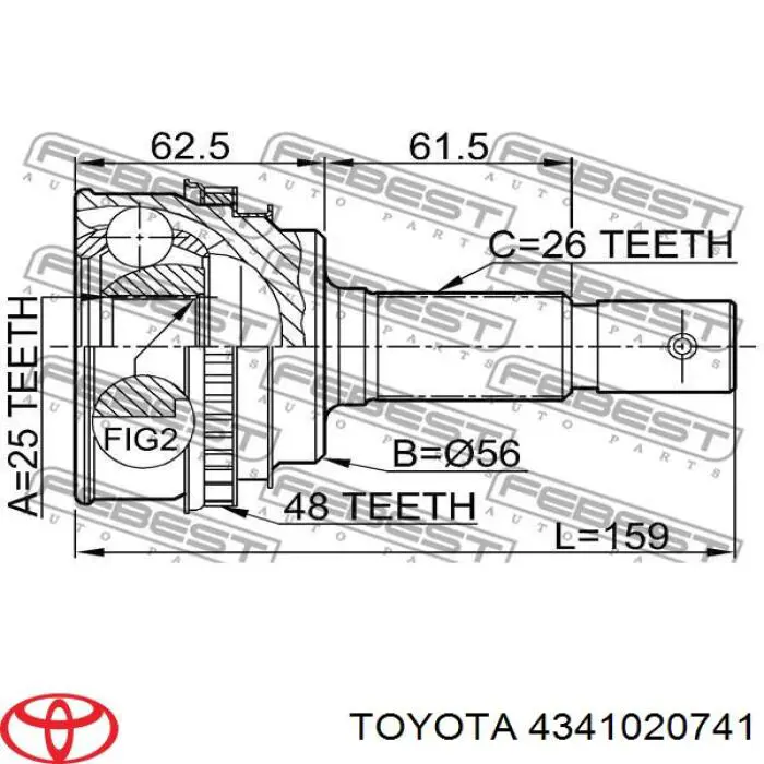 4341020741 Toyota 