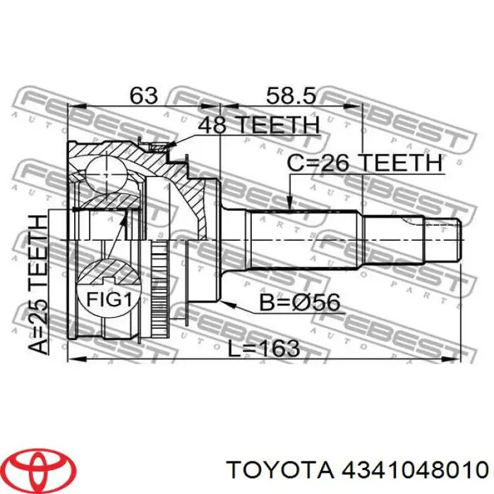 Привод передний правый Lexus RX 300 внедорожник (MCU1) (1998 - 2003) цена, от 93.76 USD