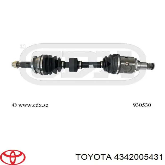 4342005431 Toyota полуось (привод передняя левая)