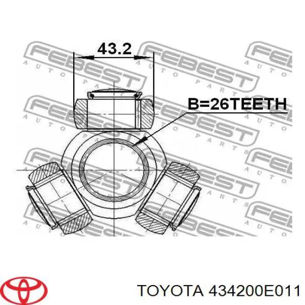 Привод передний левый Toyota 434200E011 цена, от 112.95 USD
