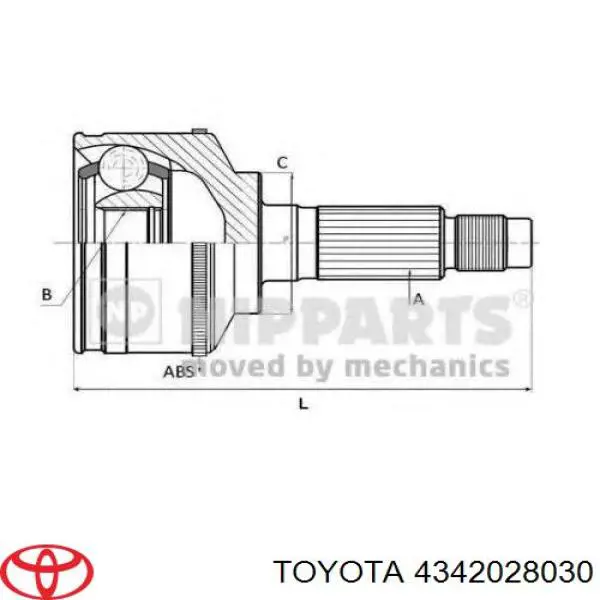 Привод передний левый Toyota 4342028030 цена, от 94.81 USD