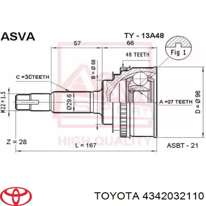 4342032110 Toyota 