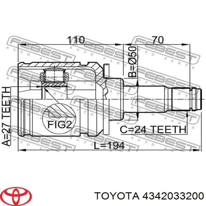  Левая полуось Toyota Camry 5