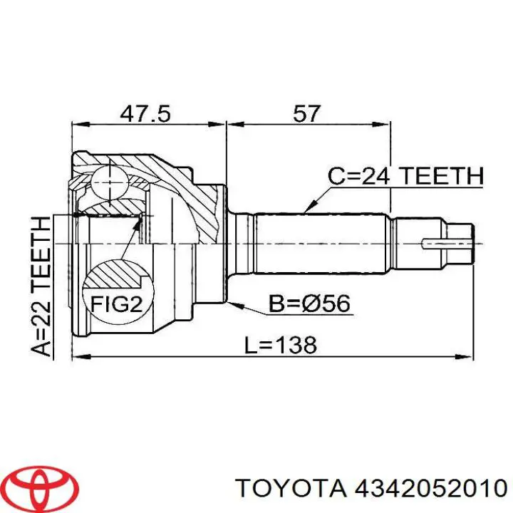 Купить 4342052010 Toyota Привод в сборе левый