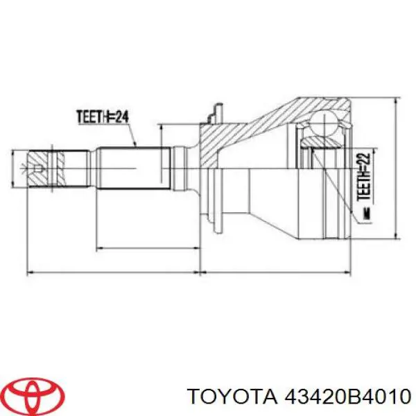 Полуось передняя левая на Daihatsu Terios II J2