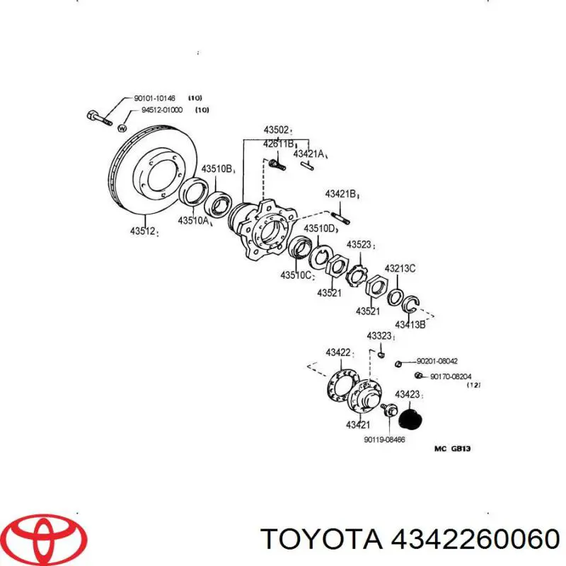 Прокладка фланца задней полуоси на Toyota Land Cruiser 80 