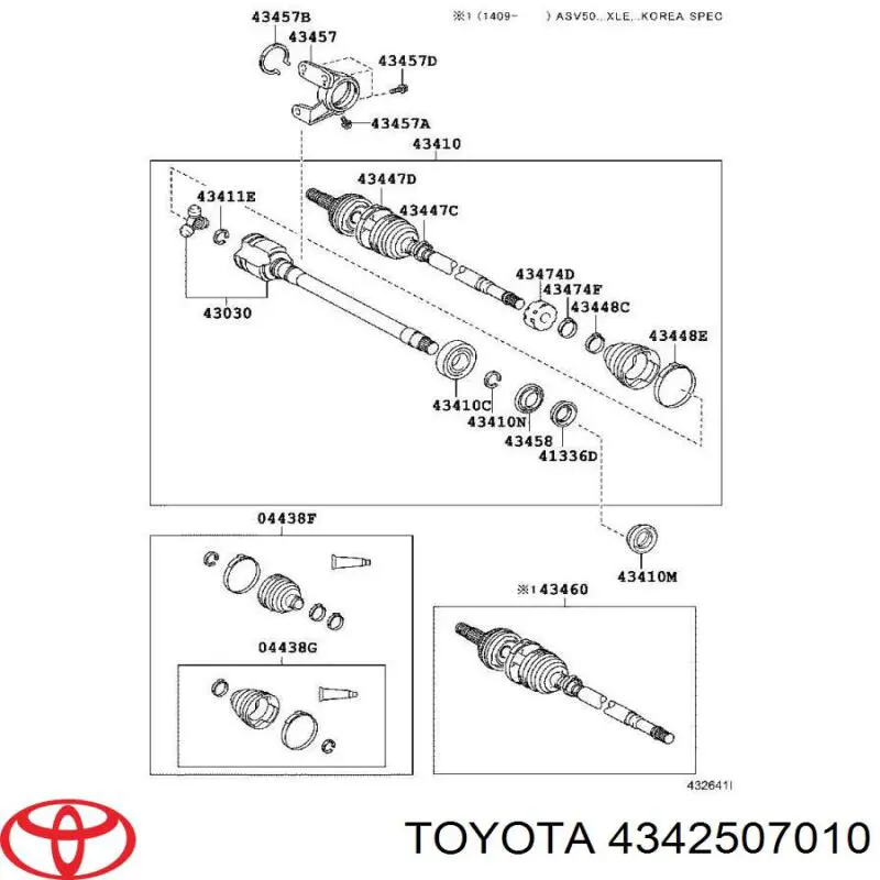 4342507010 Toyota 