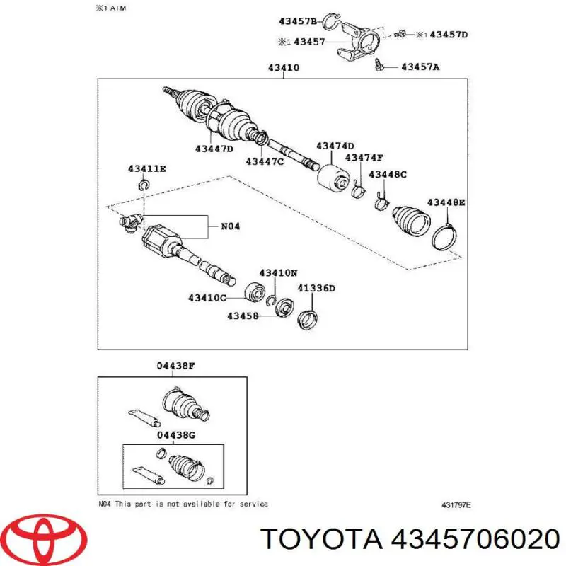 4345706020 Toyota