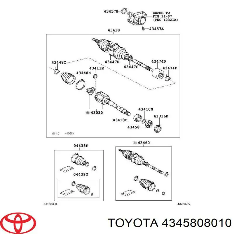  4345808010 Toyota