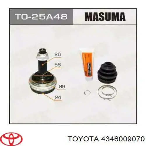 Semieixo traseiro Toyota 4347009200 preço, a partir de 449,98 USD