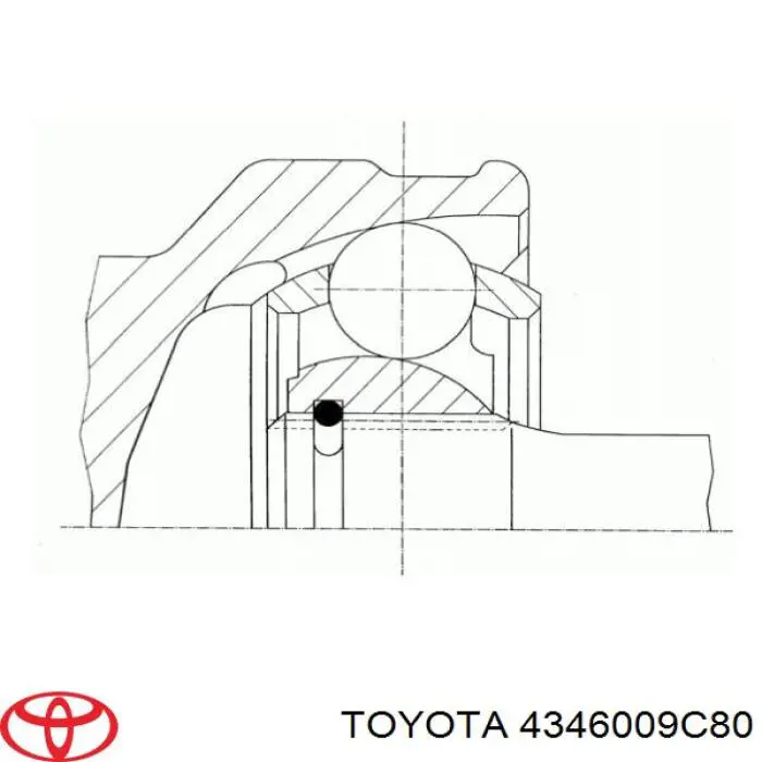 4346009C80 Toyota шрус наружный передний