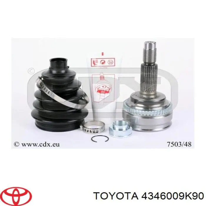 4346009K90 Toyota junta homocinética externa dianteira direita