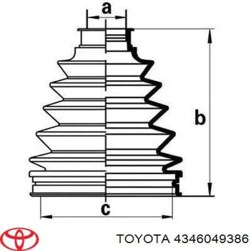 ШРУС наружный передний, правый Toyota 4346049386 цена, от 49.08 USD