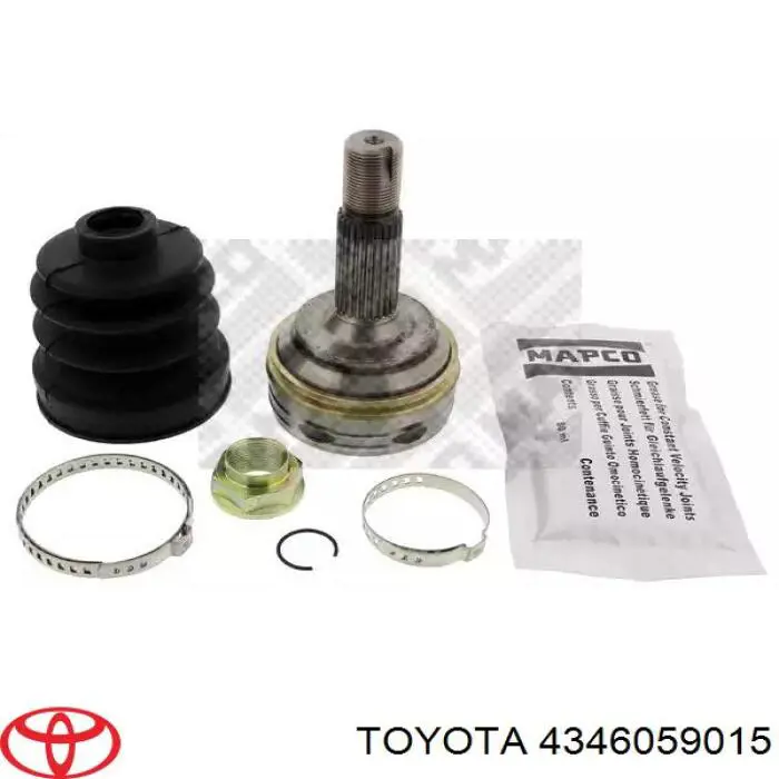 4346059015 Toyota Полуось передняя, правая