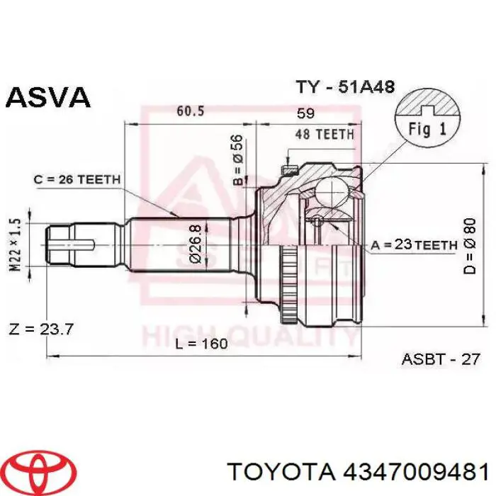 4347009481 Toyota 