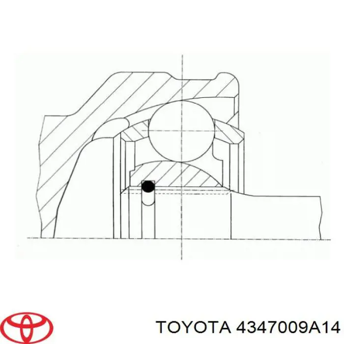 Árbol de transmisión delantero izquierdo 4347009A14 Toyota