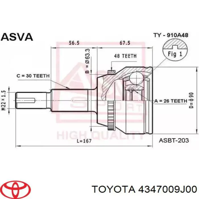 4347009J00 Toyota 