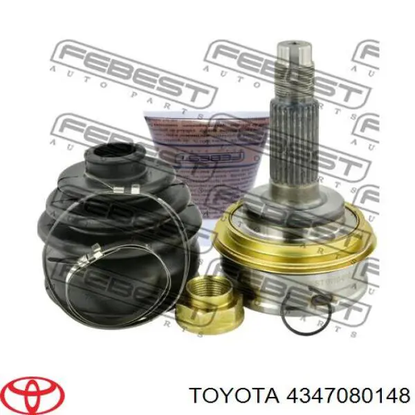 4347080148 Toyota semieixo (acionador dianteiro esquerdo)