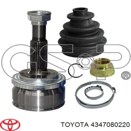 4347080220 Toyota junta homocinética externa dianteira