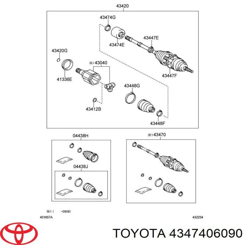  4347406090 Toyota