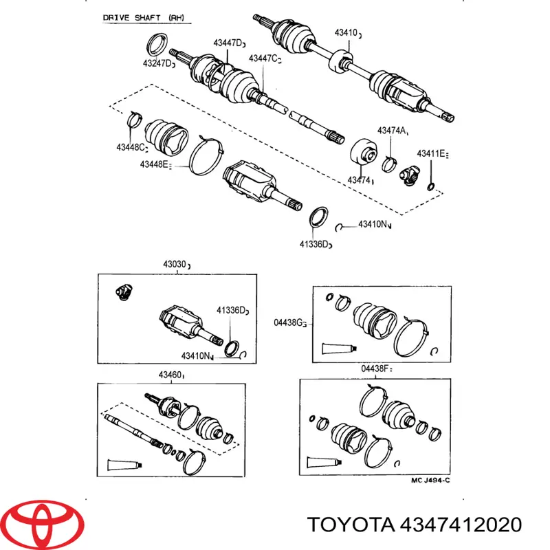 Купить 4347412020 Toyota 