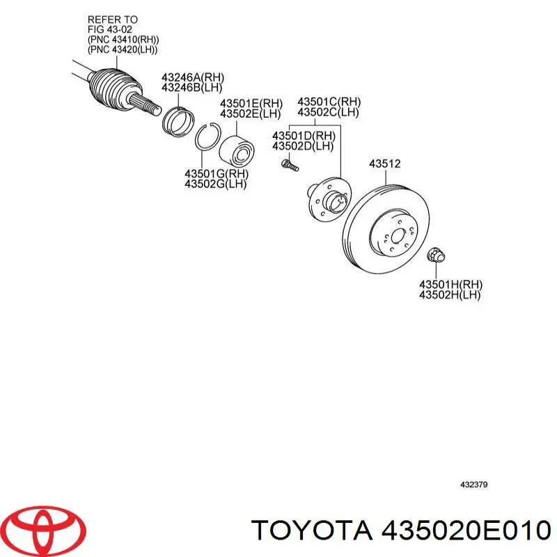 435020E010 Toyota