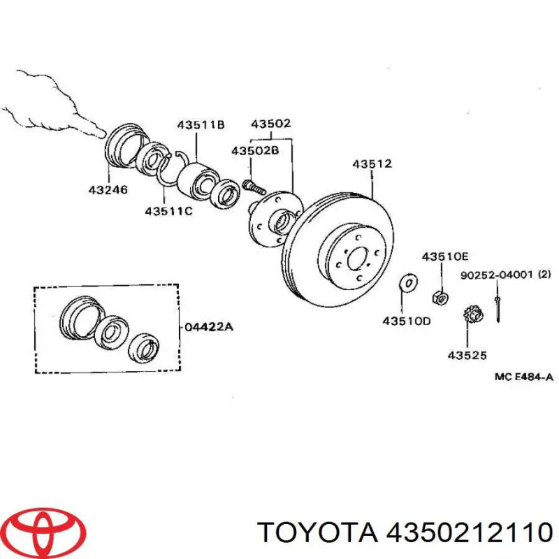 Ступица на Toyota Carina II 