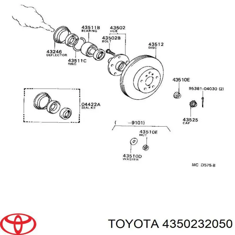Ступица на Toyota Camry V2