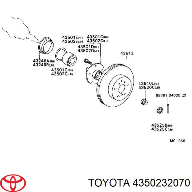 4350232070 Toyota