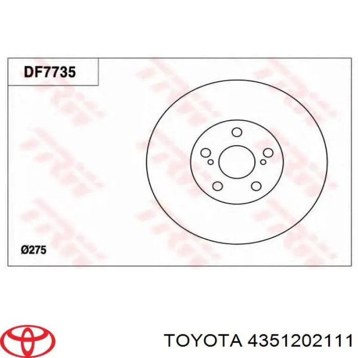 Тормоз дисковый передний Toyota 4351202111 цена, от 38.46 USD